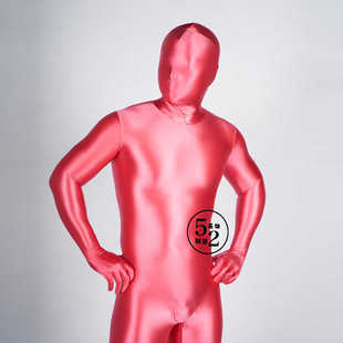 52英雄联盟玫红色油光布连体全包zentai紧身衣丝滑高弹定制SM服