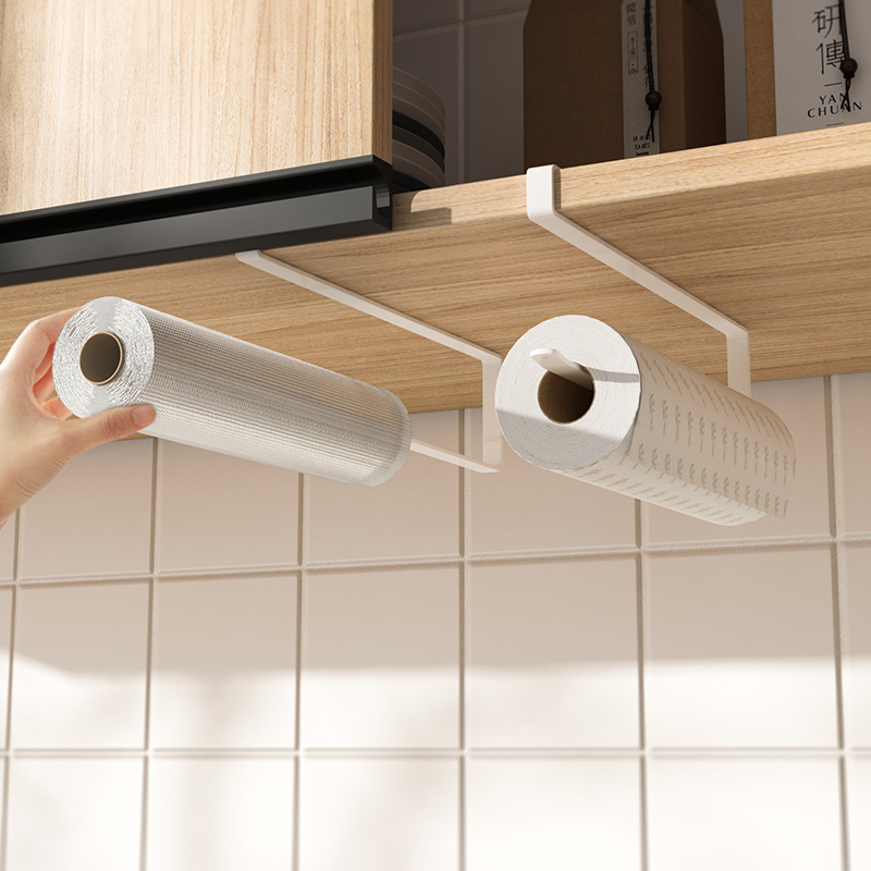 厨房纸巾架免打孔橱柜专用下挂架
