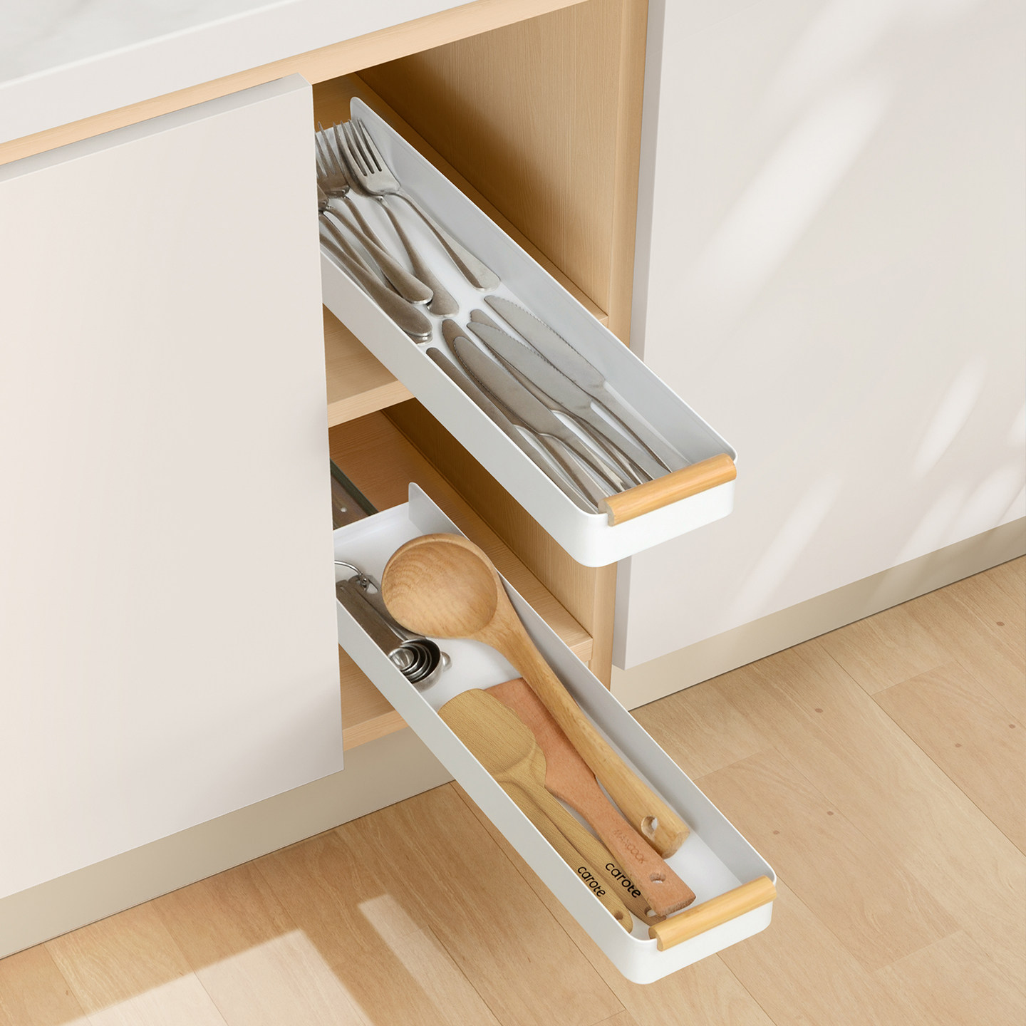 勺子铲子置物架抽拉式橱柜内抽屉式拉篮厨房极窄柜刀叉勺收纳架子,家装主材,拉篮,淘宝优惠券,粉丝福利购,淘宝优惠卷