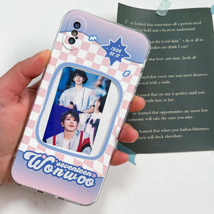 Seventeen全圆佑 徐明浩 洪知秀小卡手机壳适用于苹果14 荣耀安卓