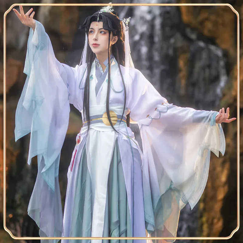 天官赐福师青玄cos服风师娘娘古风雨师古装汉服假发cosply服装女
