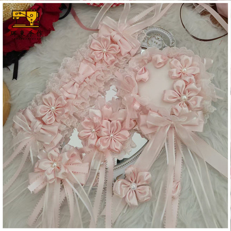 珥东手作Lolita樱花元素春时樱发带樱花树下的告白花丸小物头饰夹图片