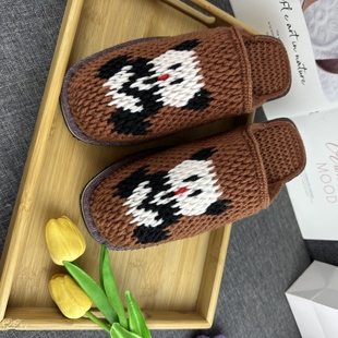新品防滑拖鞋手工毛线拖鞋家居拖鞋婚嫁拖鞋成品