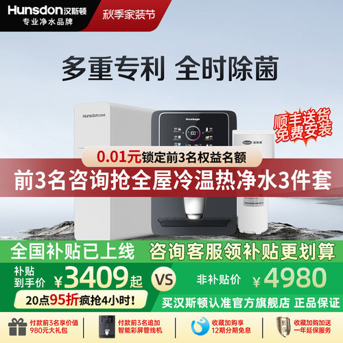 汉斯顿0阻垢剂家用双出水净水器