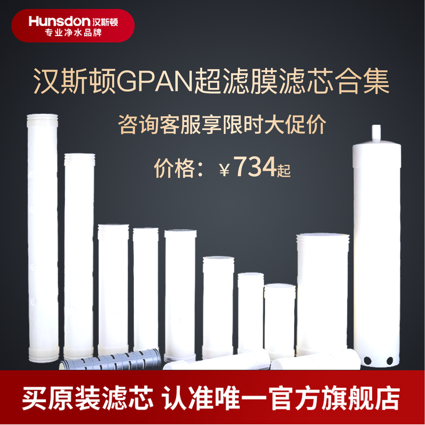 汉斯顿净水器家用厨房全屋中央超滤机原装正品超滤膜GPAN滤芯合集
