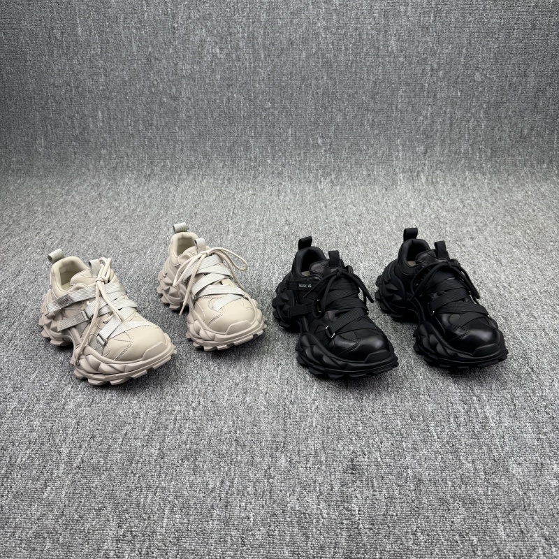 老爹鞋高跟厚底真皮系带运动女鞋