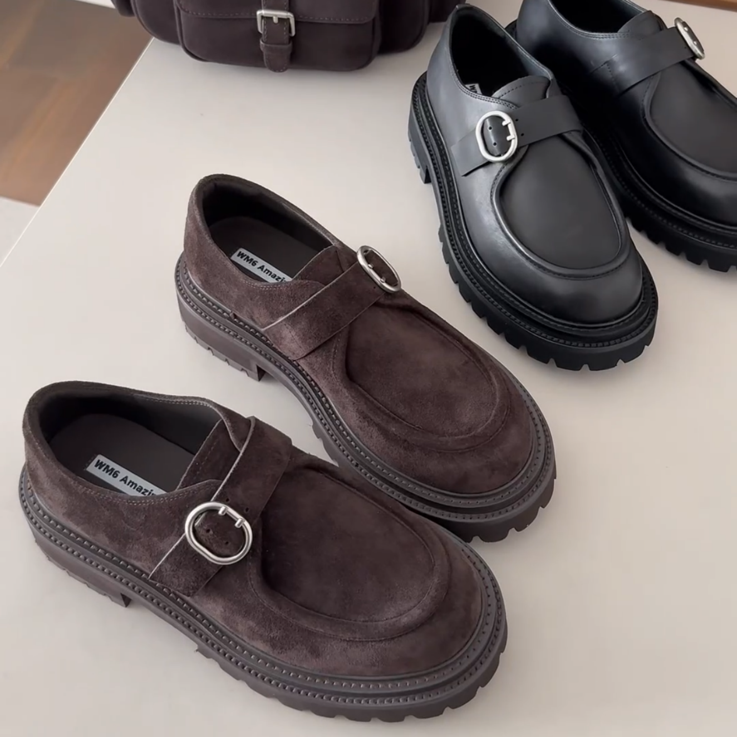 WM6英伦风小皮鞋真皮乐福鞋女鞋