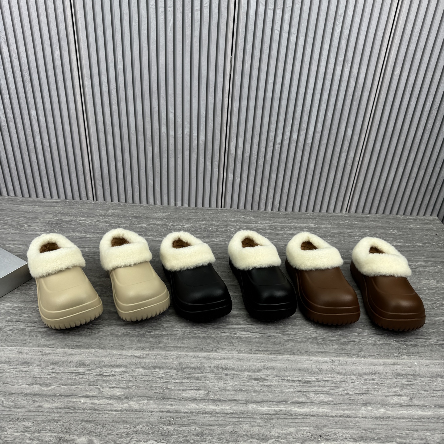 欧货休闲厚底加绒EVA包头拖鞋女