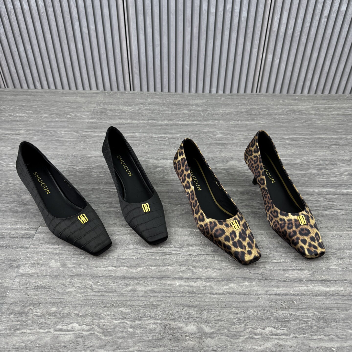 2026春季新款欧货欧洲站浅口豹纹细跟性感女鞋布面气质方头高跟鞋