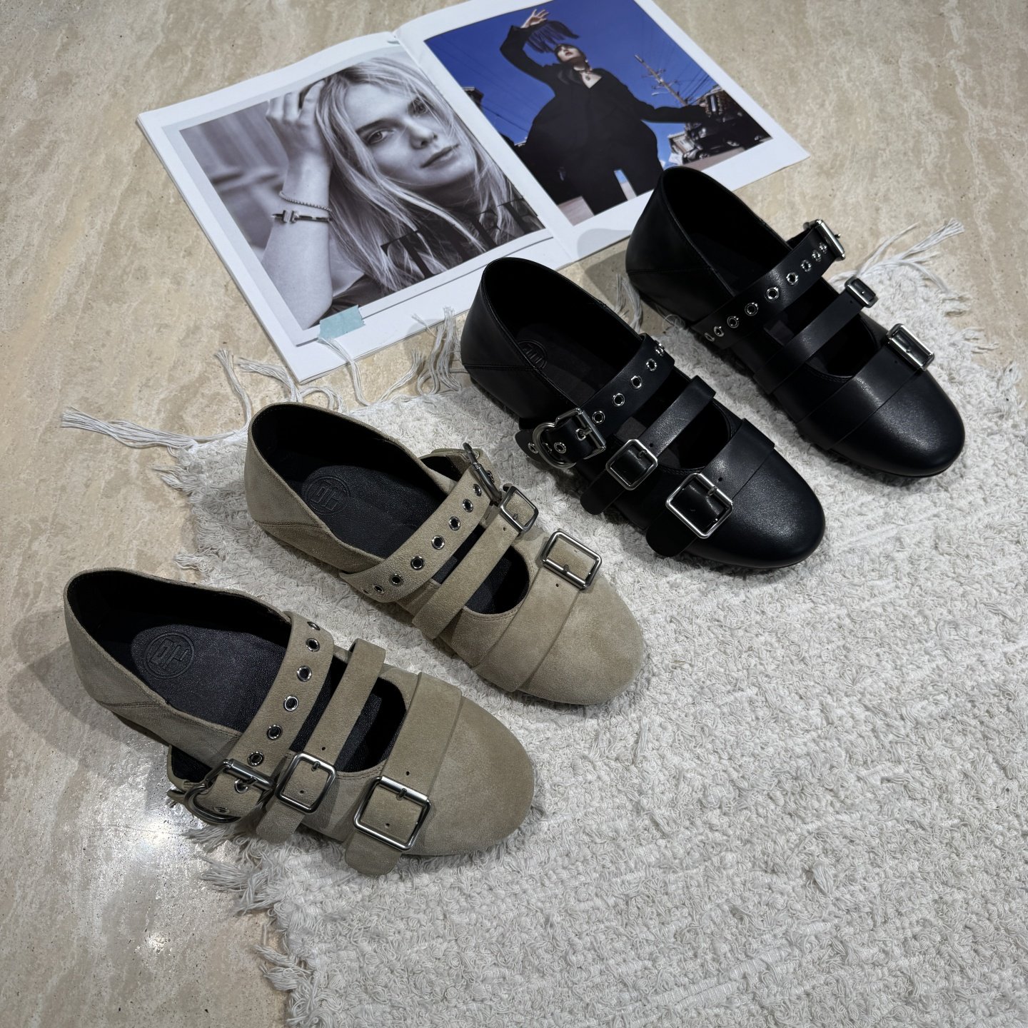 欧货欧洲站2026春季新款时尚皮带扣玛丽珍鞋真皮浅口平底单鞋女鞋,女鞋,玛丽珍鞋,淘宝优惠券,粉丝福利购,淘宝优惠卷