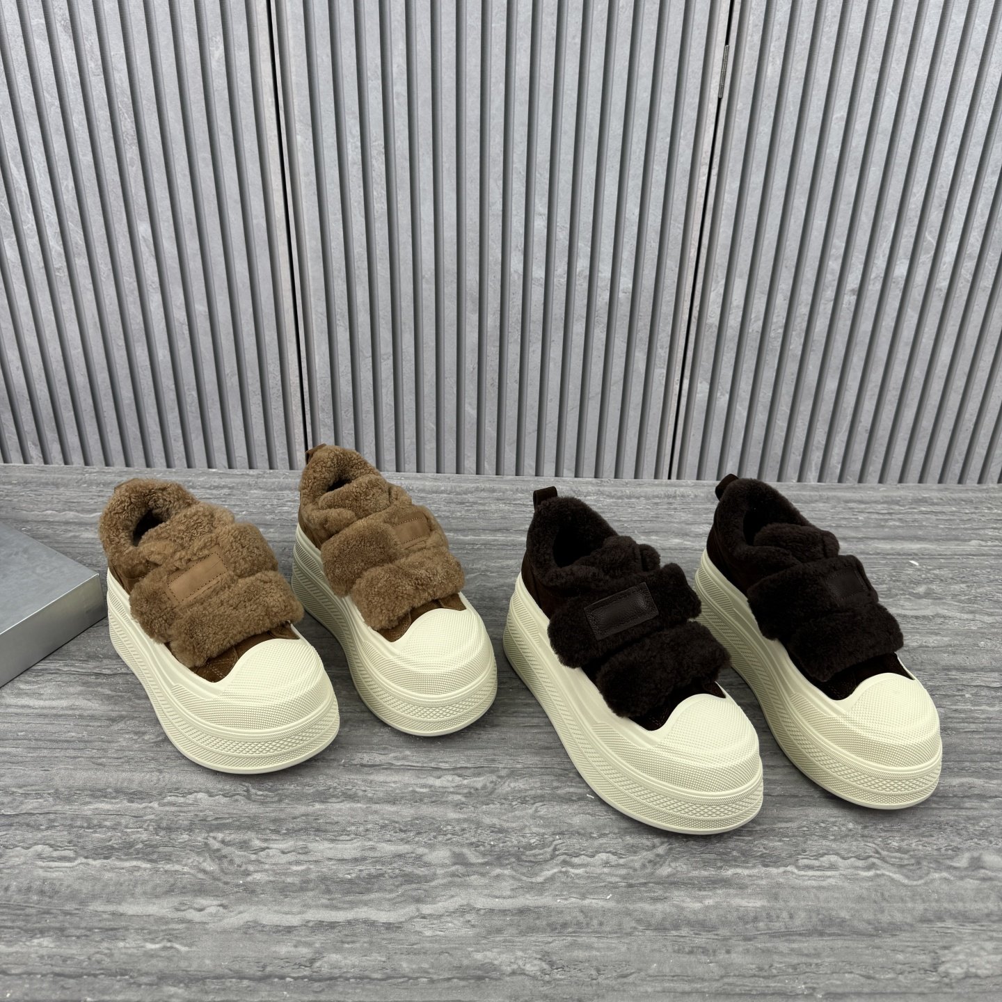 欧洲站欧货2025冬季新款魔术贴羊毛保暖加绒松糕鞋增高厚底女鞋潮,女鞋,松糕（摇摇）鞋,淘宝优惠券,粉丝福利购,淘宝优惠卷