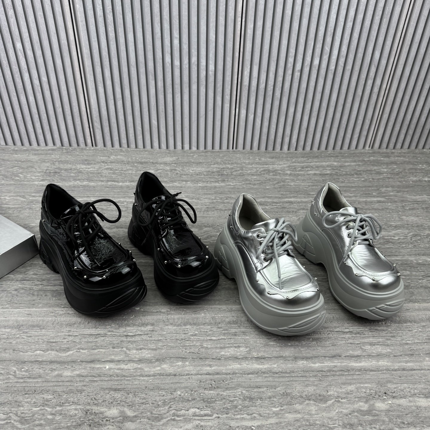 2026春季新款欧洲站欧货英伦风漆皮厚底乐福鞋系带松糕底单鞋女鞋,女鞋,乐福鞋（豆豆鞋）,淘宝优惠券,粉丝福利购,淘宝优惠卷