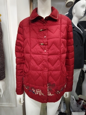 羽绒服短款妈妈冬装保暖外套2025新款中老年女装高级感90鸭绒棉袄