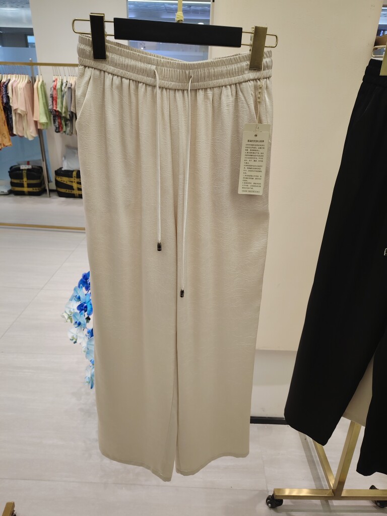 真丝女裤长裤直筒桑蚕丝裤子宽松大码薄款休闲裤女夏装窄版阔腿裤