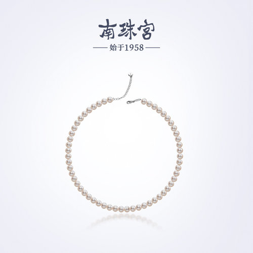 南珠宫淡水珍珠项链锁骨链时尚百搭925银生日礼物送女友