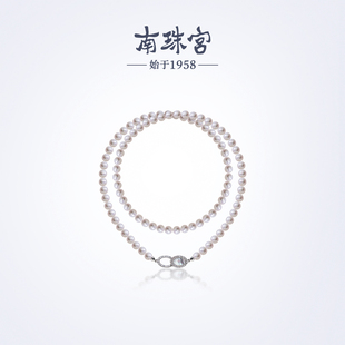 CYX195SD 南珠宫淡水珍珠项链秋冬款 毛衣链生日礼物送女友C