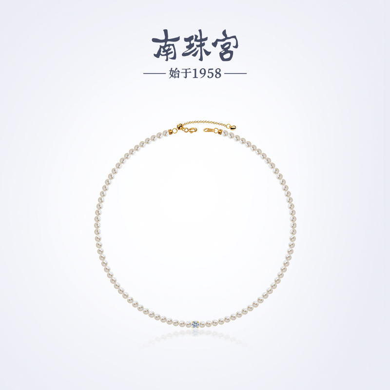 南珠宫小米珠淡水珍珠项链