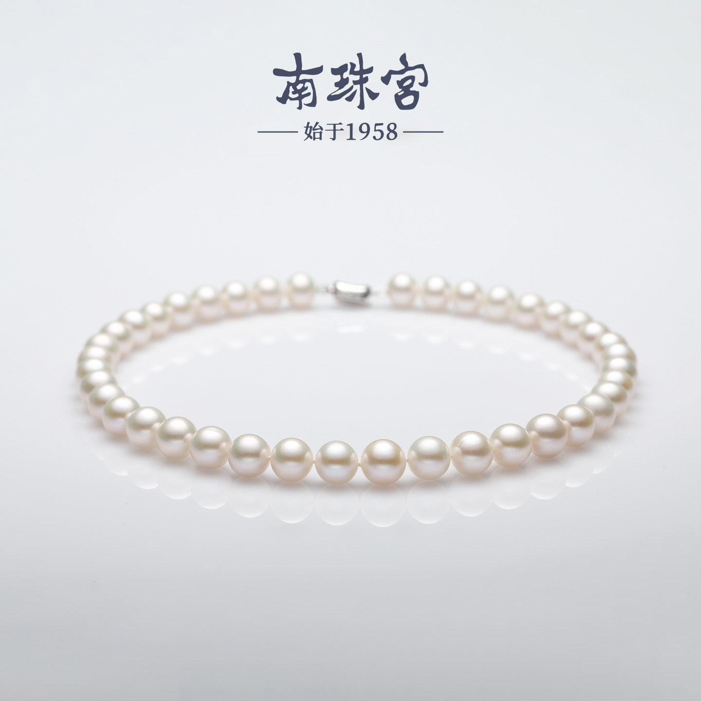 南珠宫项链近圆送婆婆淡水珍珠图片