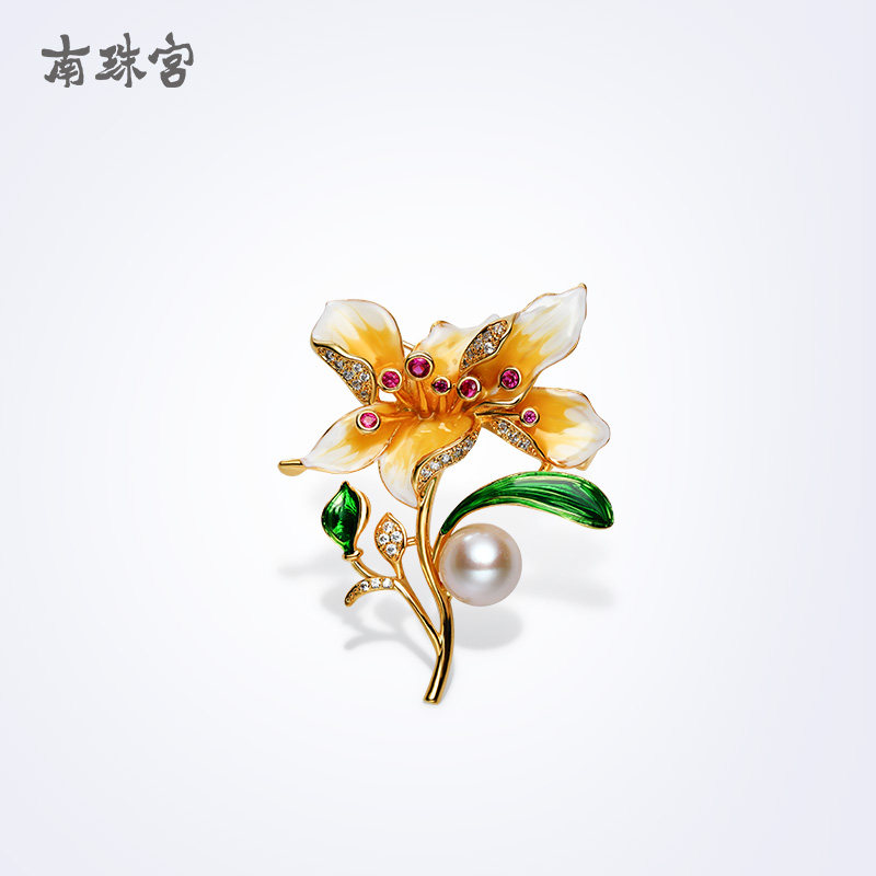 Pearl palace Pearl Brooch Philippines Jasmine State Ceremony Brooch Pearl Sternum Giftsin the Jewelry/Diamond/Jade/Gold , Natural pearls (New) , Pectoral  category - from Buy2taobao.com to provide professional Taobao agent buy service