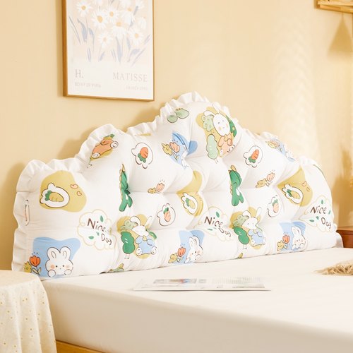 可爱新款床头靠垫卧室床头板大靠背护腰宿舍加厚榻榻米软包免拆洗