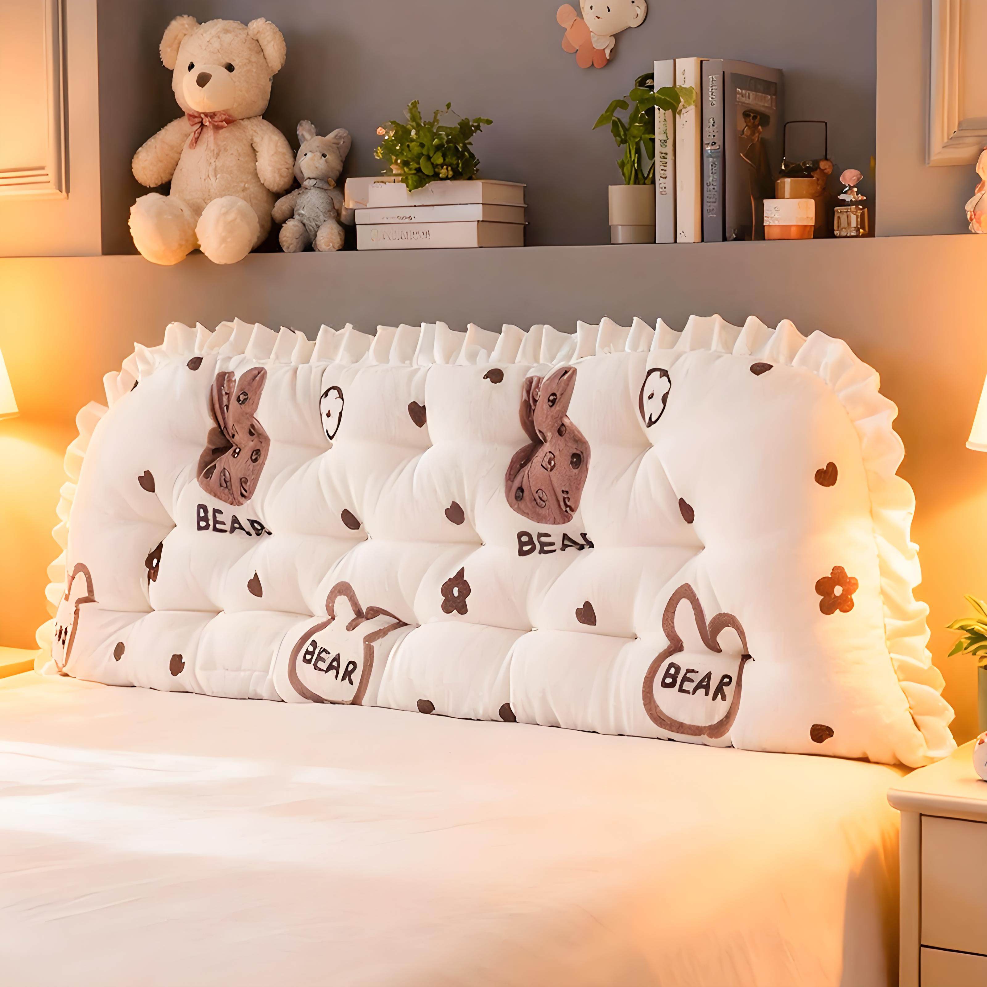 床头靠垫软包白色卡通床上靠背榻榻米靠枕飘窗沙发软垫加绒免洗,居家布艺,床头靠垫,淘宝优惠券,粉丝福利购,淘宝优惠卷