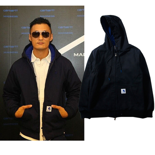 余文乐同款外套夹克男士棉衣加绒连帽外穿棉袄男装休闲学生秋冬潮