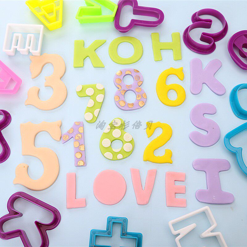 烘焙大小号英文字母数字饼干翻糖模具卡通包馒头切IDY蛋糕装饰