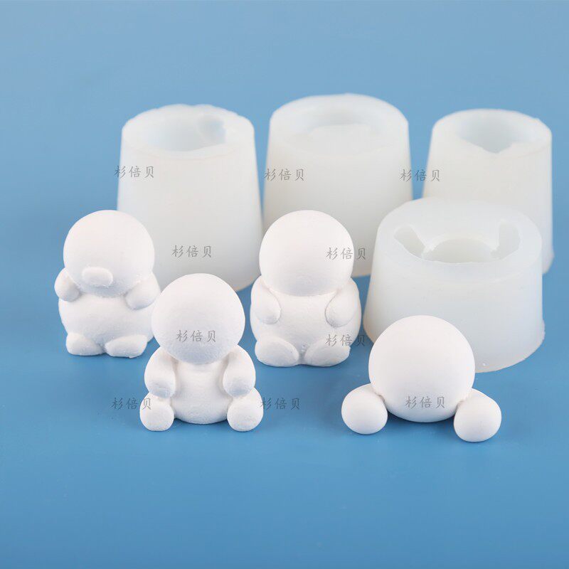 韩式网红立体卡通动物通用身体奶油霜硅胶蛋糕模具烘焙DIY 装饰