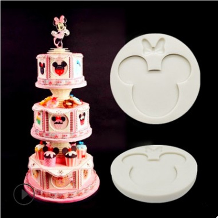 米奇米妮米老鼠造型硅胶 巧克力 翻糖模具烘焙蛋糕西点装饰