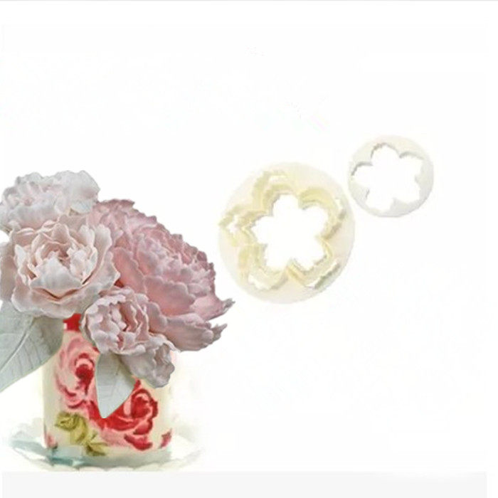 大号牡丹翻糖模具 立体牡丹花切模 烘焙翻糖工具馒头面塑花 4件套
