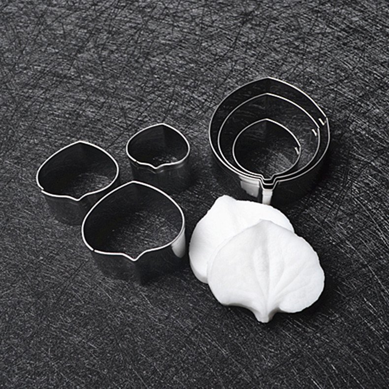 翻糖模具尤加利叶不锈钢糖花模 绣球花切模纹理夹模翻糖蛋糕装饰