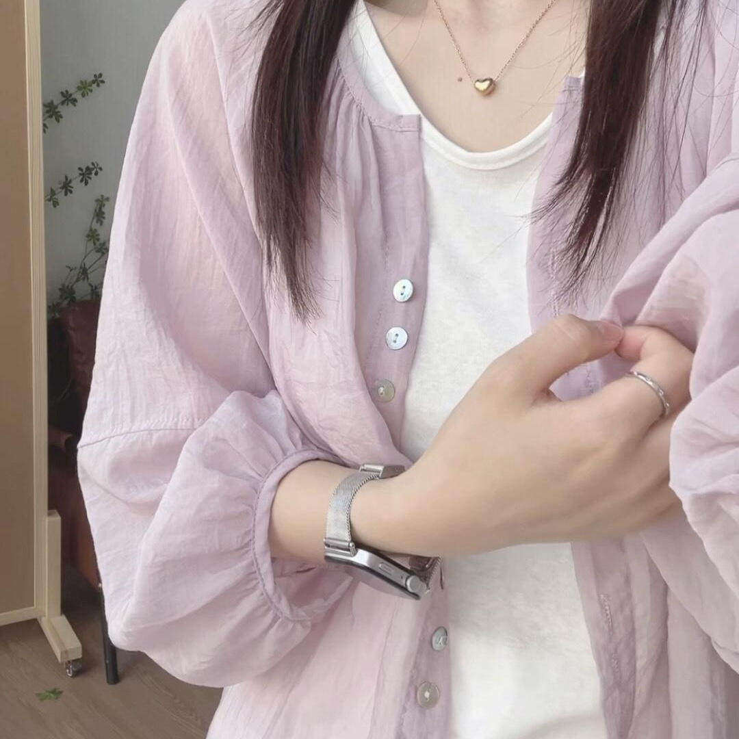 亚麻防晒衬衫外套女夏季