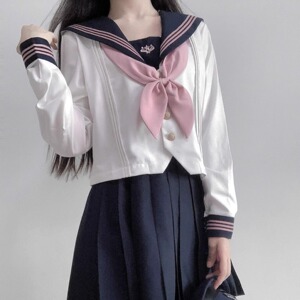 日系原创十六寄语jk制服套装长短袖水手服风琴褶学院风上衣百褶裙