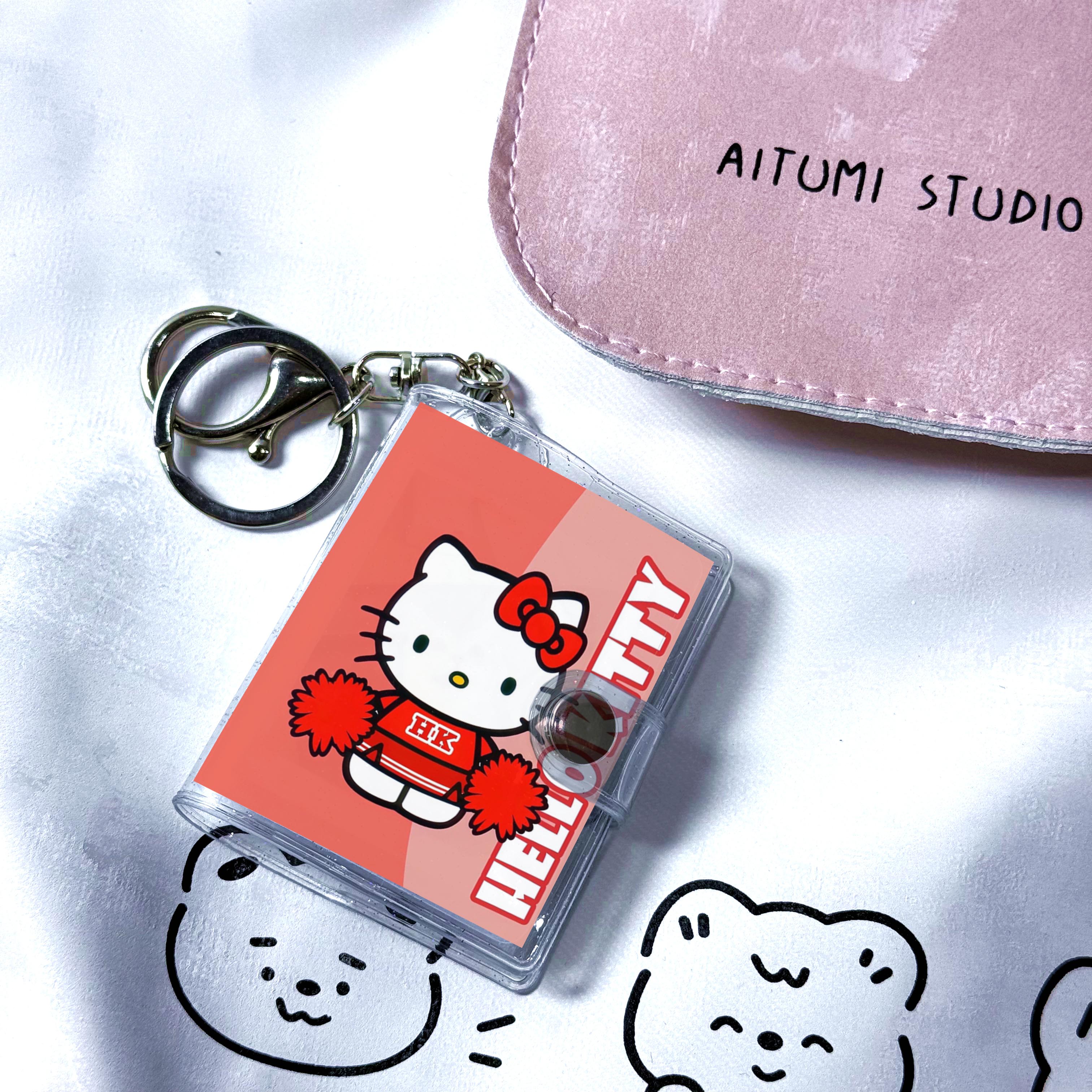 2寸证件照相册洗照片学生情侣礼物定制线kitty猫钥匙扣小相册挂件