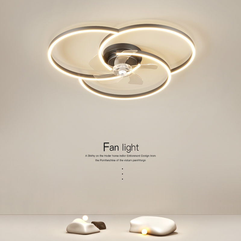 风扇灯主卧室灯具2025年新款现代简约餐厅灯客厅吸顶灯电扇灯一体