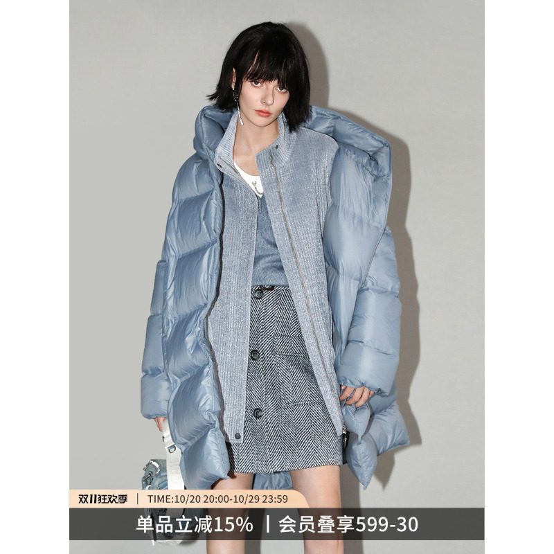 COCOBELLA奥莱无胆防绒轻型保暖羽绒服女90绒子白鸭绒防寒服
