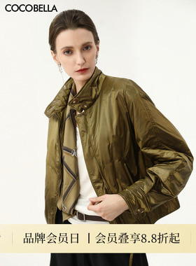 COCOBELLA工装风短款棉服女秋冬立领蓄热保暖宽松显瘦外套MF0062