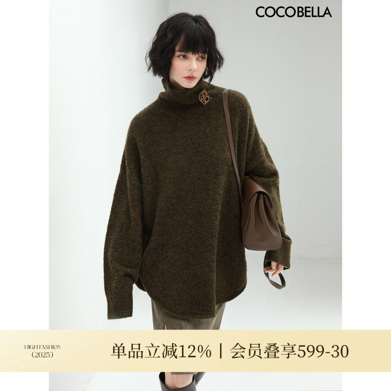 COCOBELLA圈圈纱高领加厚毛衣