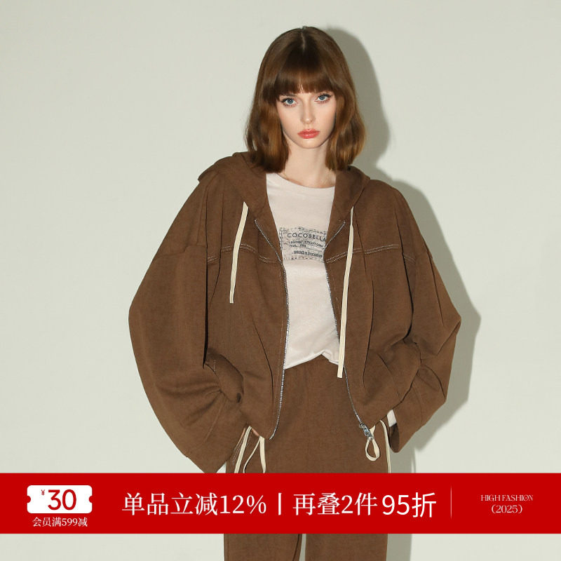 COCOBELLA休闲风炒色花纱短外套