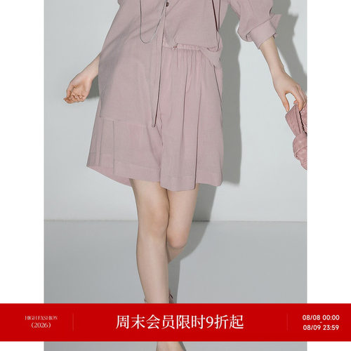COCOBELLA松弛感穿搭百慕大短裤女夏纯色宽松休闲A字裤裙SO0001