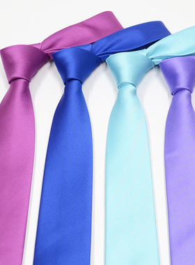 韩版1960针男领带职业正装商务纯色6cm黑色红色结婚休闲领带包邮