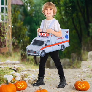 万圣节儿童创意表演服装幼儿园创意救护车带灯带声音演出服舞台服