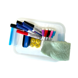 清朗 黑板白板配件大礼包 粉笔磁贴板擦书写办公用品 白板笔吸磁笔筒水彩笔福袋