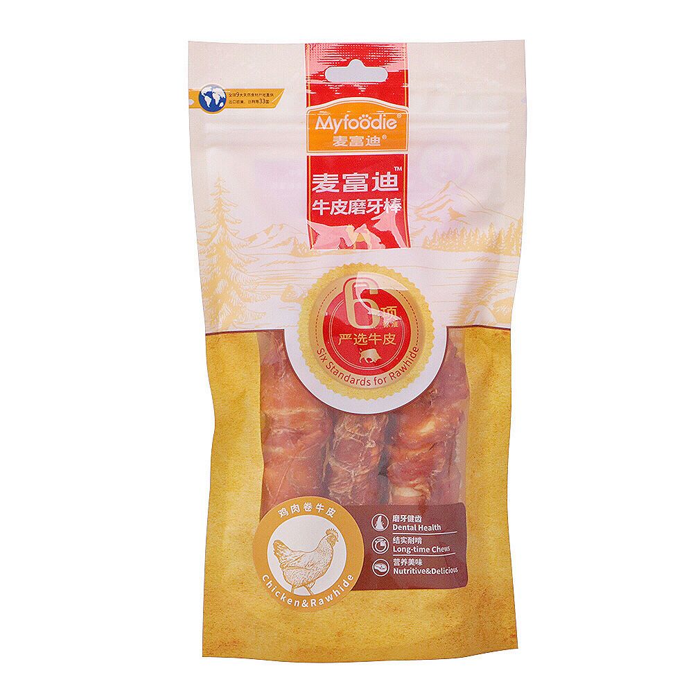 麦富迪牛皮磨牙棒鸡肉卷牛皮鸭肉卷牛皮磨牙耐咬泰迪金毛洁齿骨