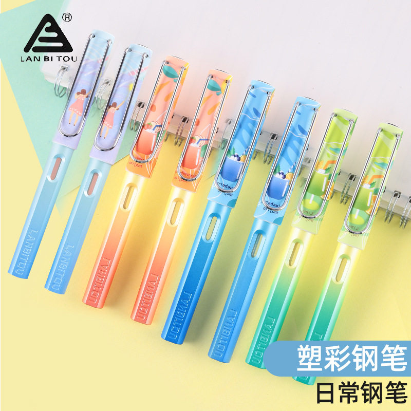 2支装-烂笔头钢笔757学生用正姿书法成人练字墨囊钢笔男女孩小学