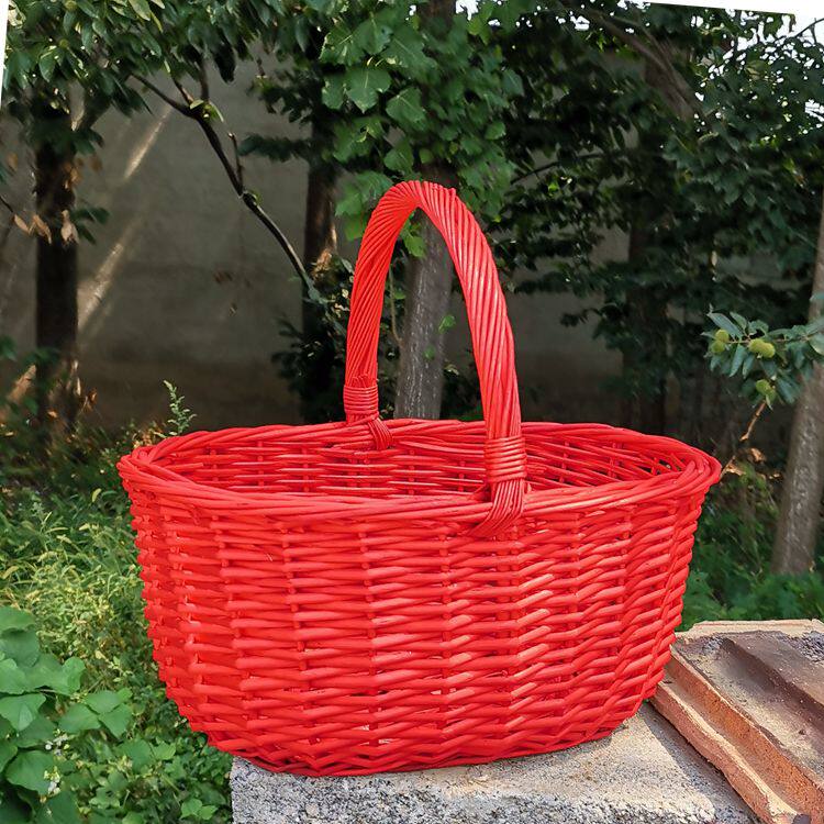 결혼  빨간바구니 손바구니 결혼식 약혼 답례바구니 결혼프로포즈 집들이선물 보름달선물바구니