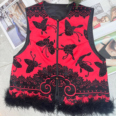 新中式国风马甲唐装汉服刺绣小袄