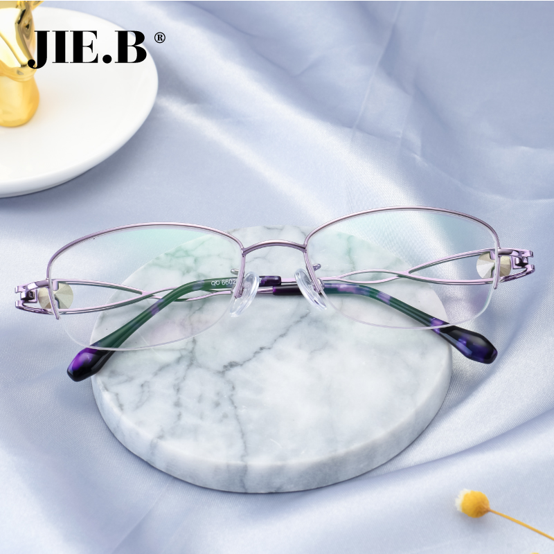 半框超轻成品近视眼镜