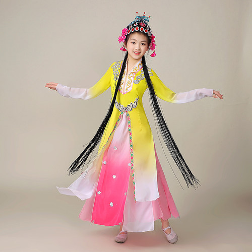 儿童京剧戏服舞蹈演出服小红娘小花旦俏花旦水梨园女童戏曲表演服