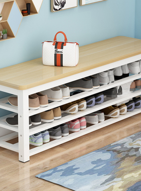 换鞋凳家用门口鞋柜坐凳一体式穿鞋凳鞋架可坐长条凳子入户床尾凳
